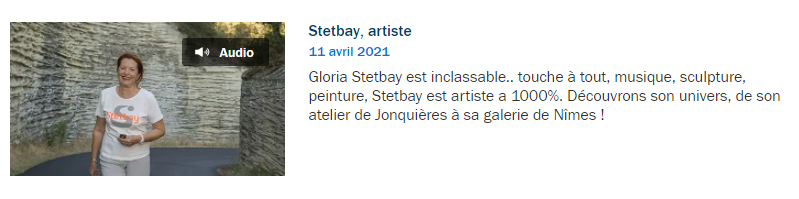 podcast gloria stetbay france bleue vaucluse 29 01 2021